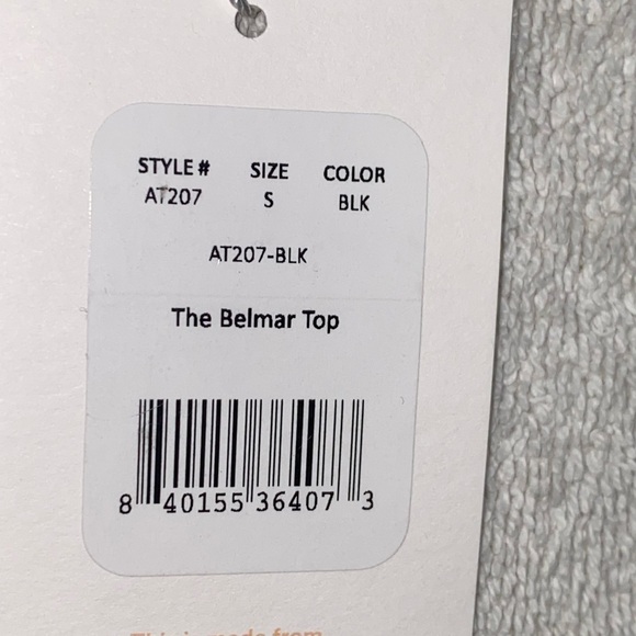 NWT Andie Swim The Belmar Bikini Top Classic Black Women’s Size Small - Picture 5 of 7